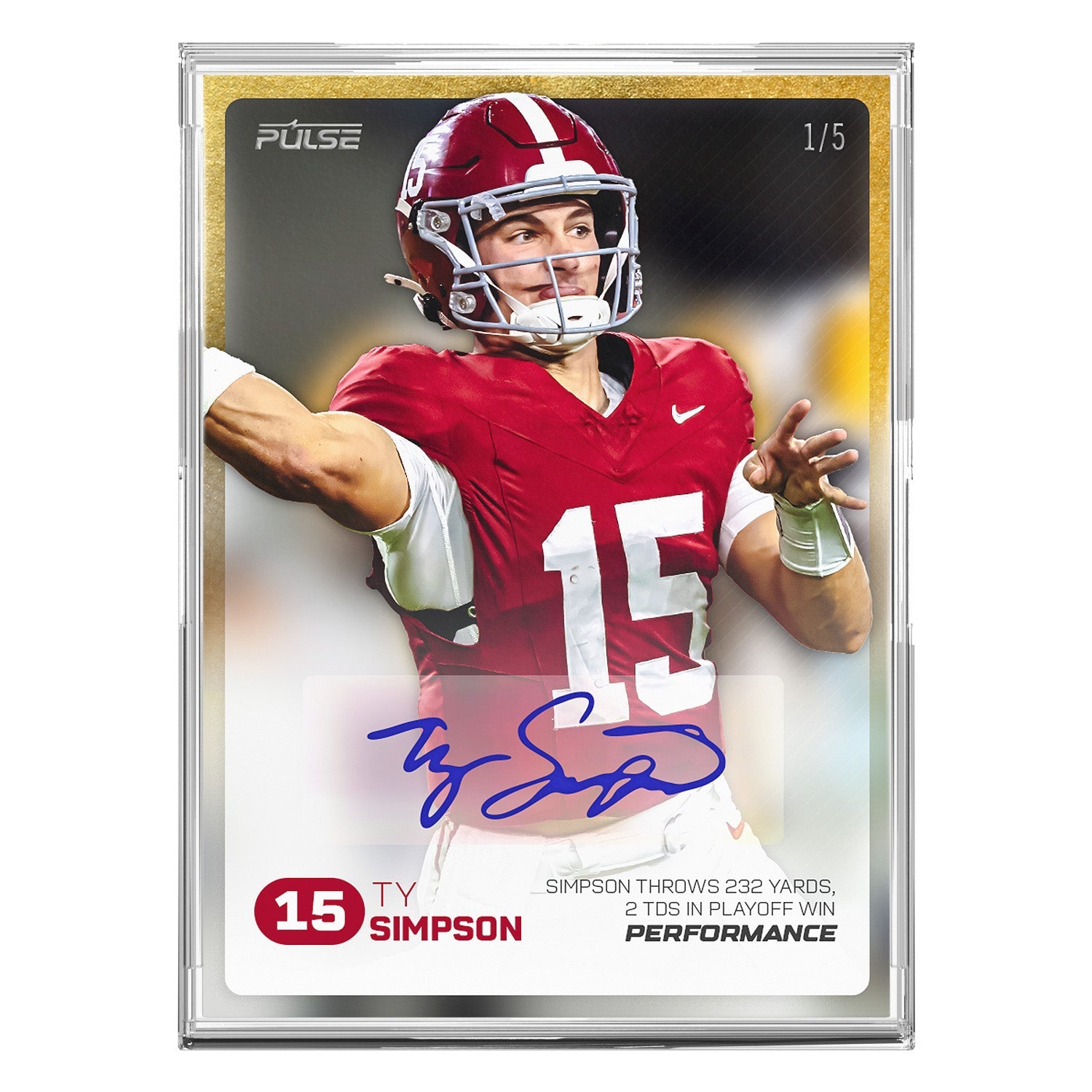 2025 Pulse On Demand Ty Simpson Performance Autograph Card
