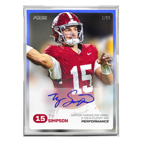 2025 Pulse On Demand Ty Simpson Performance Autograph Card