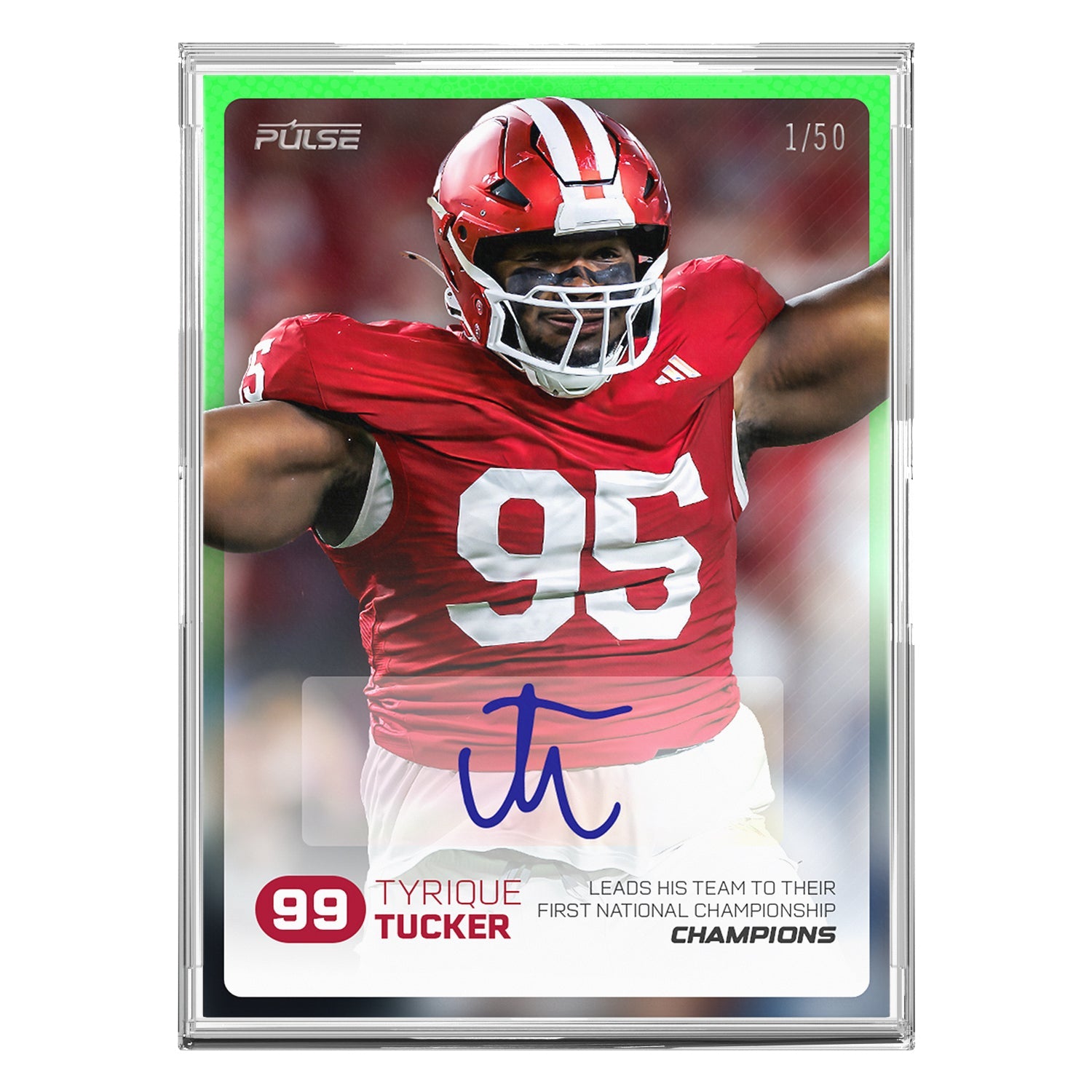 2026 Pulse On Demand Tyrique Tucker Autographed Champions Card