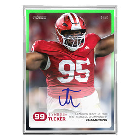 2026 Pulse On Demand Tyrique Tucker Autographed Champions Card