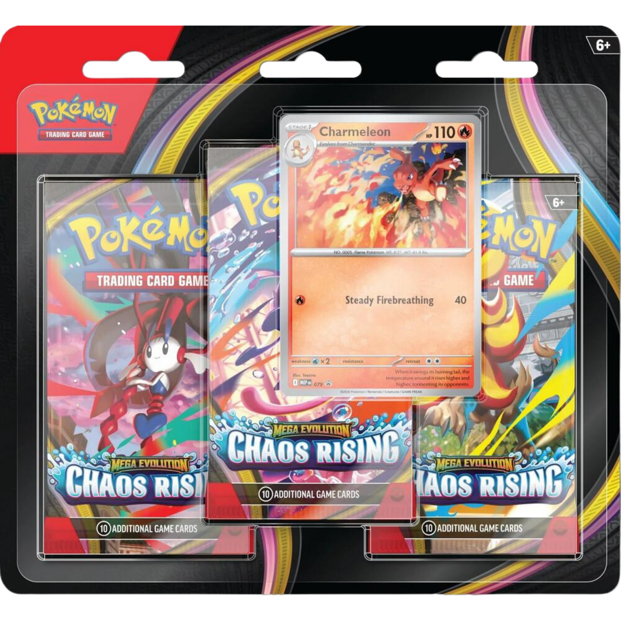 Pokemon Mega Evolution - Chaos Rising 3 Pack Blister [Charmeleon]