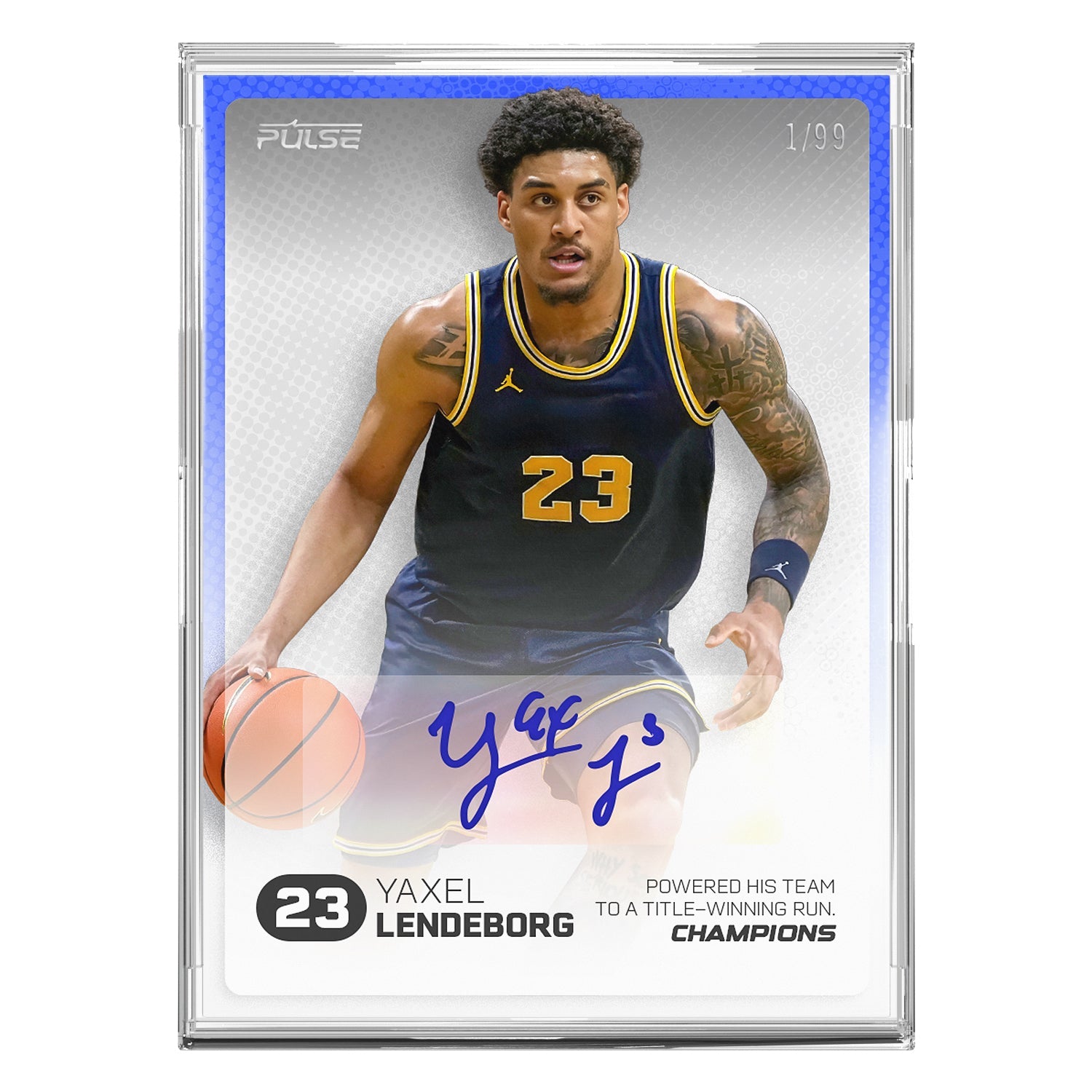 2026 Pulse On Demand Yaxel Lendeborg Autographed Champions Card