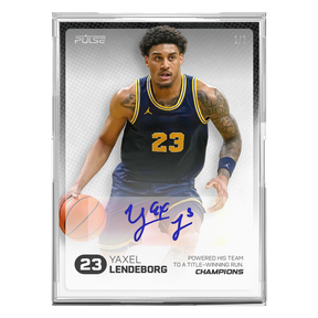 2026 Pulse On Demand Yaxel Lendeborg Autographed Champions Card
