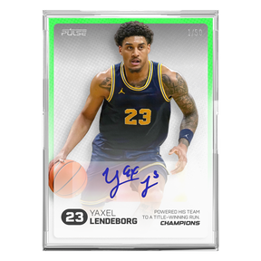 2026 Pulse On Demand Yaxel Lendeborg Autographed Champions Card