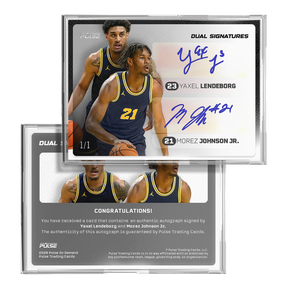 2026 Pulse On Demand 3 Card Champions Card Set - Yaxel Lendeborg, Morez Johnson Jr. + Exclusive Dual Autographed Card