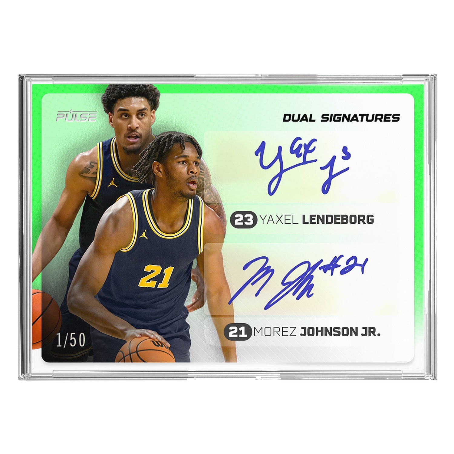 2026 Pulse On Demand Dual Signatures – Yaxel Lendeborg & Morez Johnson Jr. Autograph Card