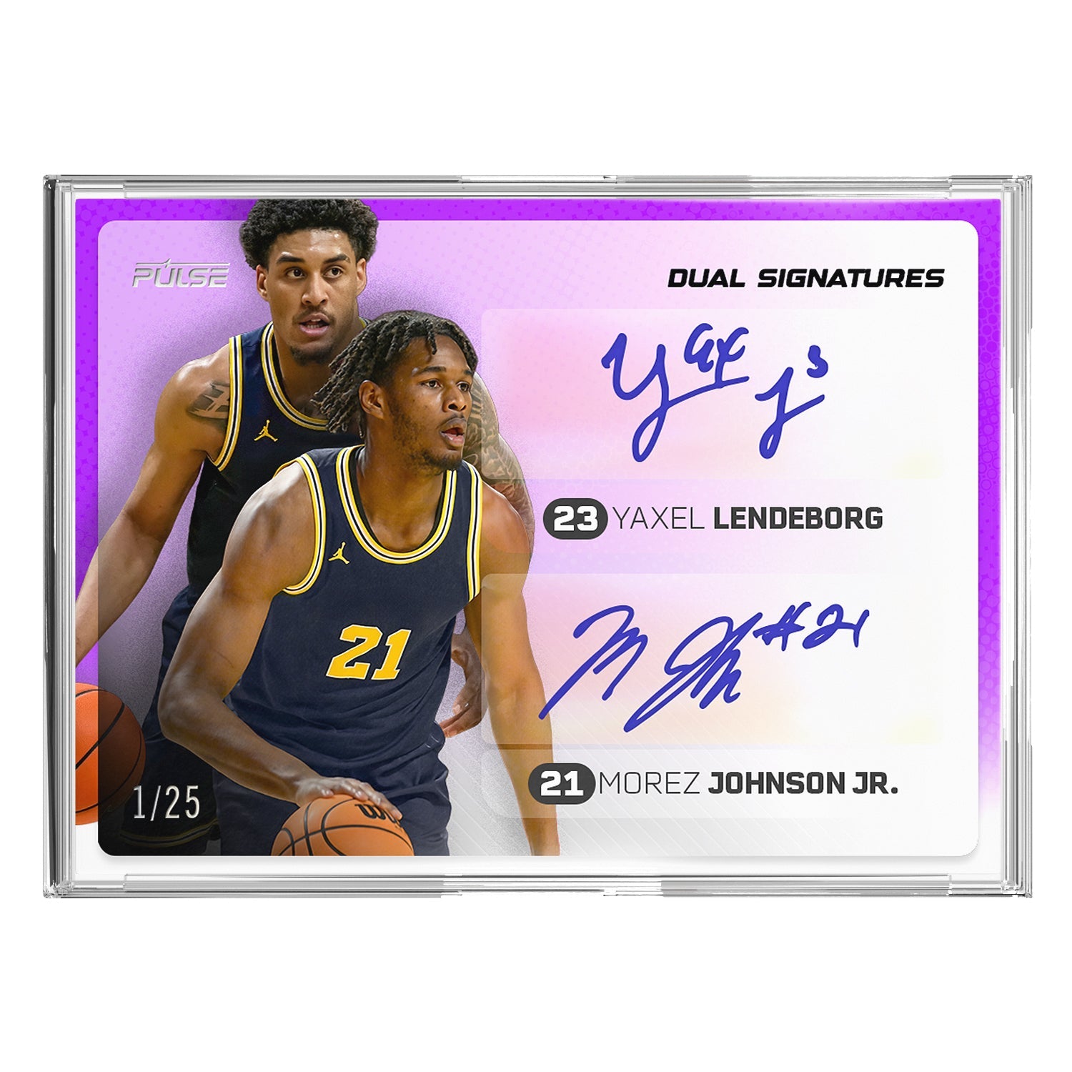 2026 Pulse On Demand Dual Signatures – Yaxel Lendeborg & Morez Johnson Jr. Autograph Card