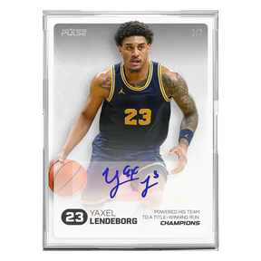 2026 Pulse On Demand Yaxel Lendeborg Autographed Champions Card