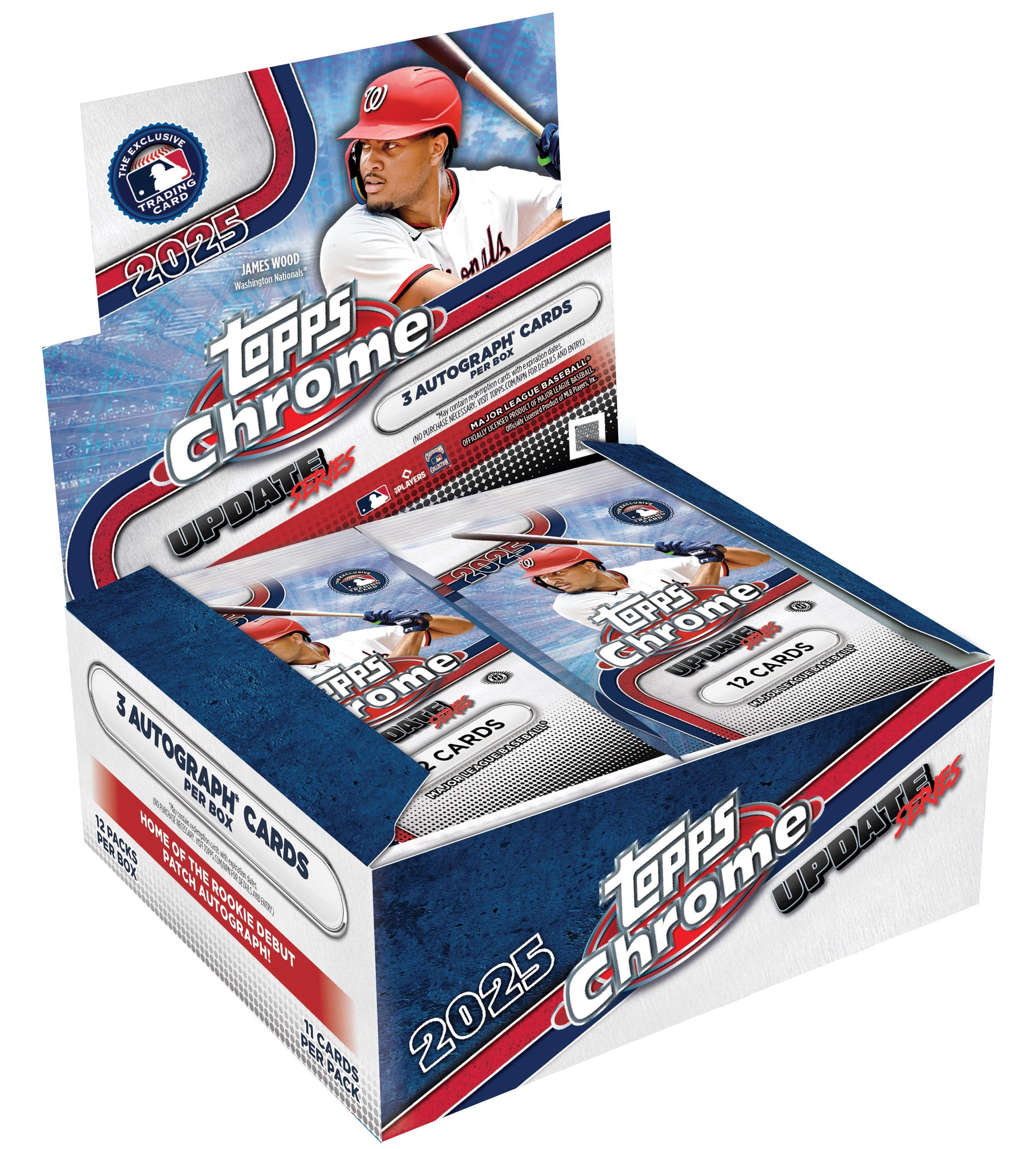 2025 Topps Chrome Update Series Baseball Hobby Jumbo 8-Box Case
