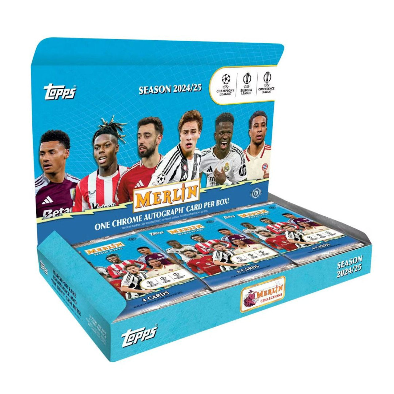 2024/25 Topps Chrome Merlin UEFA Club Competitions Soccer Hobby Box