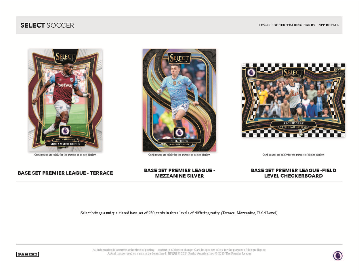 2024-25 Panini Select English Premier League EPL NPP Blaster 20-Box Case