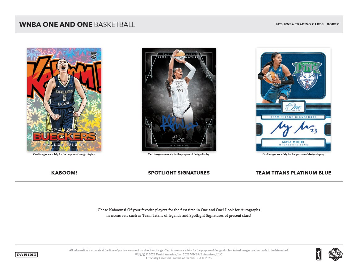 2025 Panini One and One WNBA Basketball Hobby Box